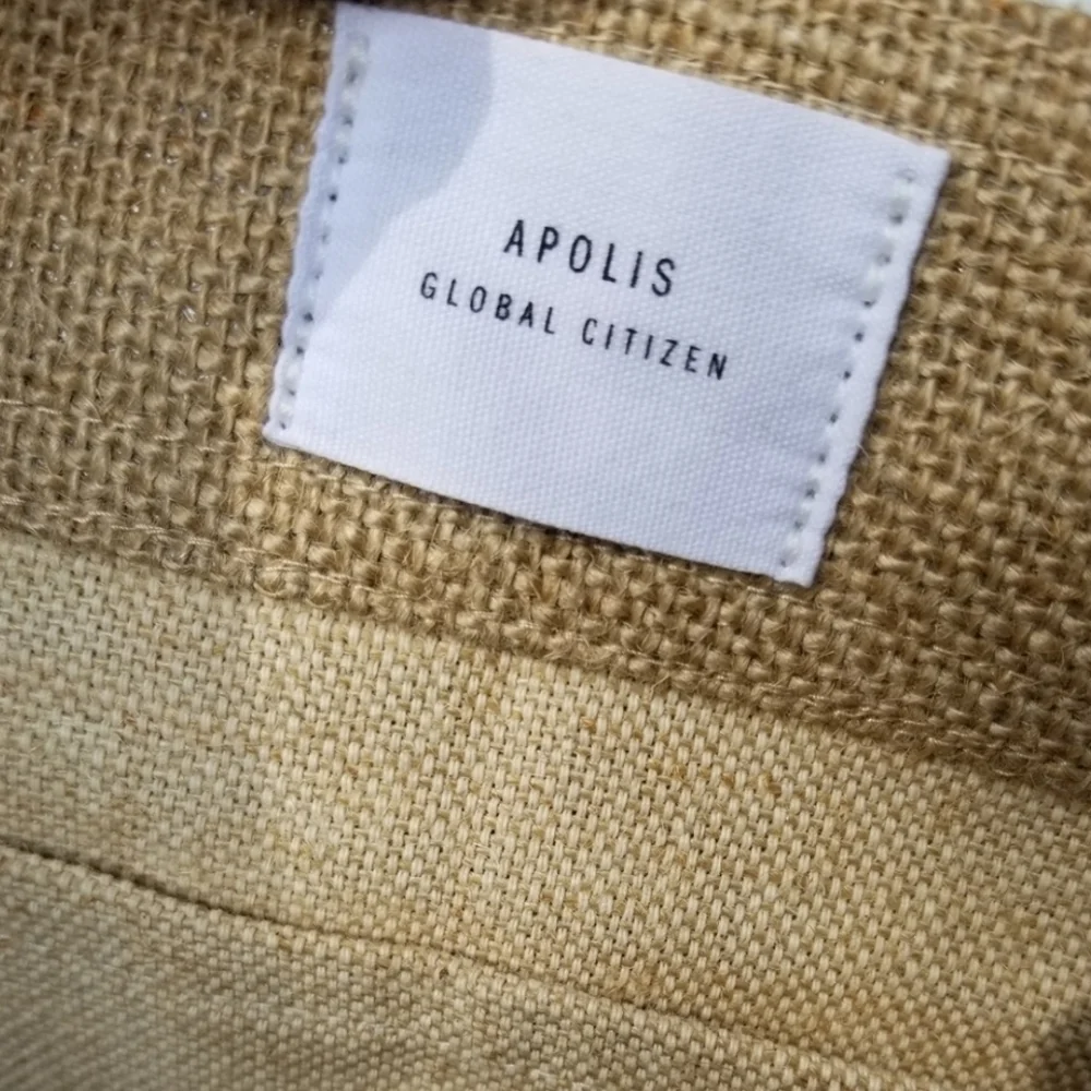 NWT Apolis Global Citizen Custom Burlap Tote - Picture 8 of 8